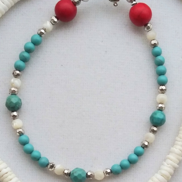 Vintage Puka Choker Bracelet earrings Set - Picture 4 of 8